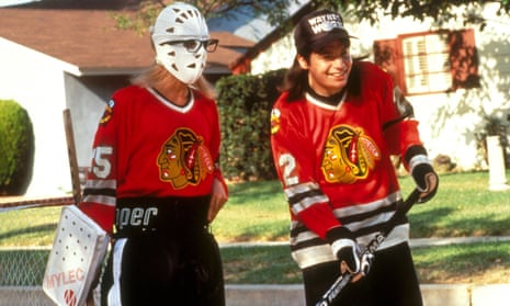 From Scarborough to Aurora ... Mike Myers and Dana Carvey plays Canada’s game in Wayne’s World.