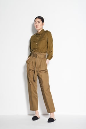 Shirt, £250, Etoile Isabel Marant net-a-porter.com
Mules, £12.99, hm.com 
Trousers as before