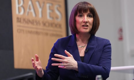 Rachel Reeves giving the Mais lecture at the Bayes Business School last Tuesday.