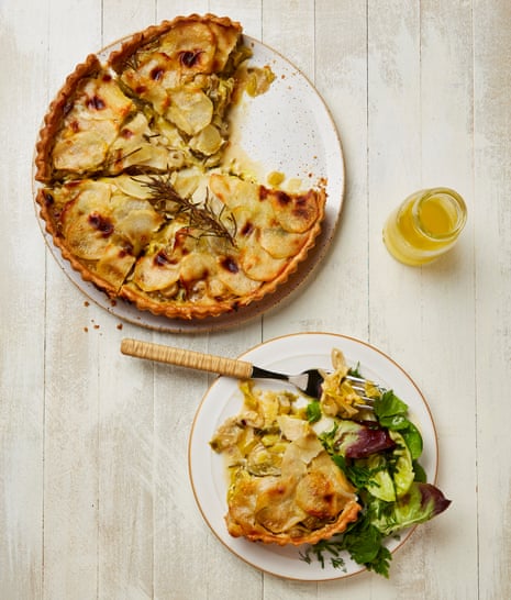Meera Sodha's leek shallot and potato tart.