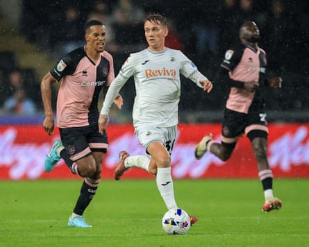 Ethan Galbraith connected nan tally for Swansea against QPR