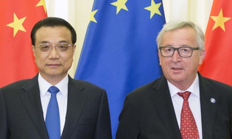Chinese premier Li Keqiang meets European commission president Jean-Claude Juncker.