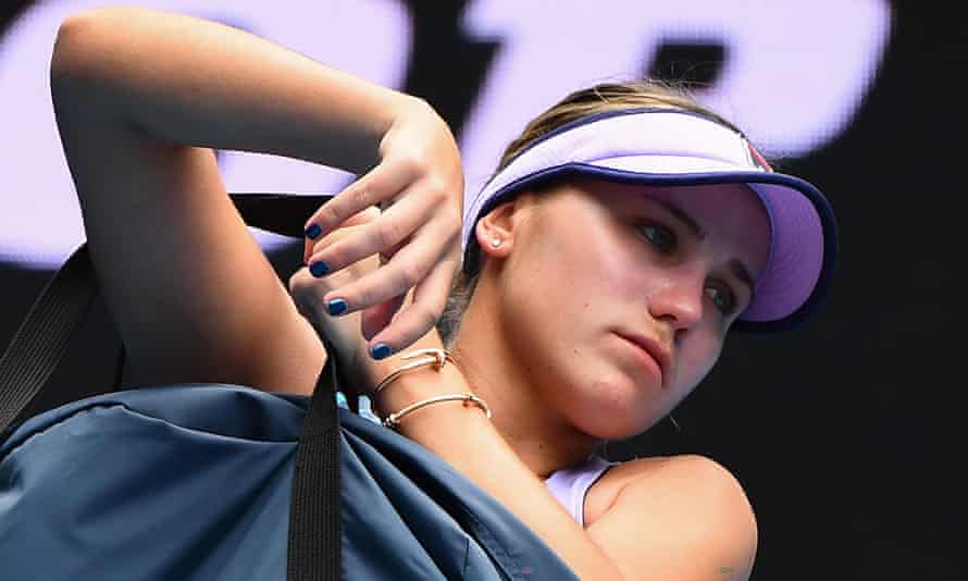 Image result for Sofia Kenin has been knocked out after losing