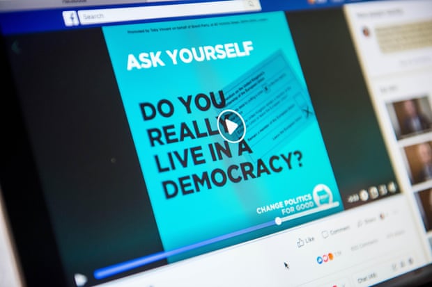 a Brexit party advertisement on Facebook. 