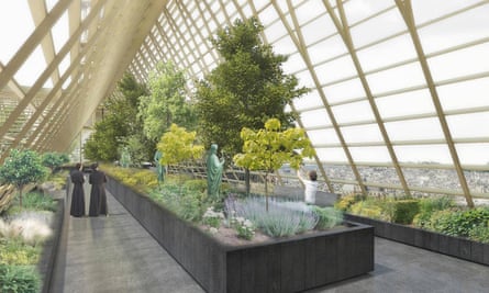 Proposals include a greenhouse be built in place of the old, wooden roof.