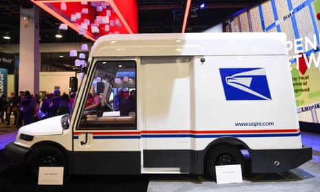 A USPS next-generation delivery vehicle on display in Las Vegas. 