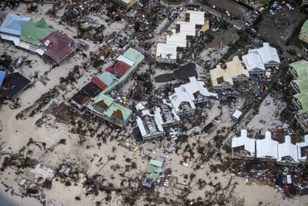 Saint Martin after Hurricane Irma. The storm strengthened to a category five and slammed into the Caribbean and US, causing more than 130 deaths in places such as Barbuda, Saint Martin, Barbados and the US.