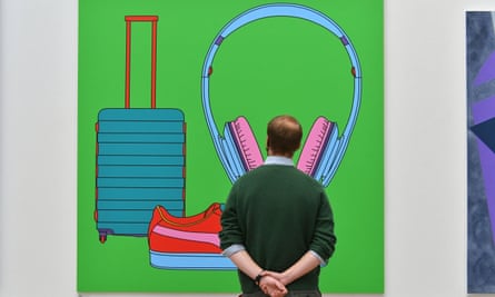 Michael Craig-Martin’s Untitled (With Suitcase) on show at the Royal Academy in 2020.