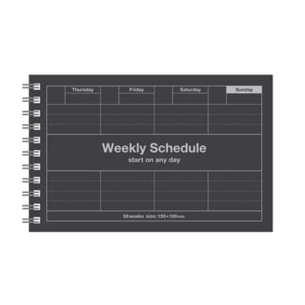 Weekly schedule