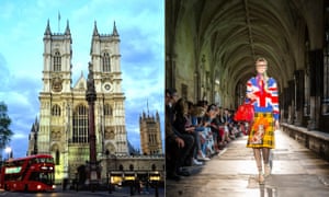 Soulless … a model walking the catwalk for Gucci in Westminster Abbey.