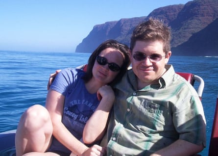 Michelle McNamara with her husband, Patton Oswalt.