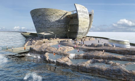 An artist's impression of the Swansea Bay tidal power lagoon