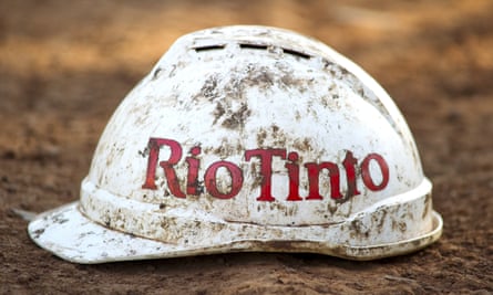 A Rio Tinto worker’s helmet