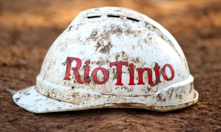 A Rio Tinto helmet