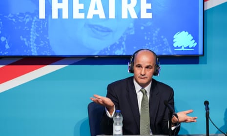 Jake Berry, chairman of the Conservative party, takes part in a ‘Meet the Chairman’ discussion at a fringe event on the third day of the Conservative party conference.