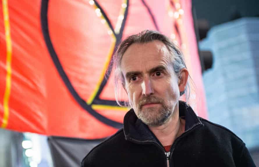 Roger Hallam, during Extinction Rebellion protests in London in 2019