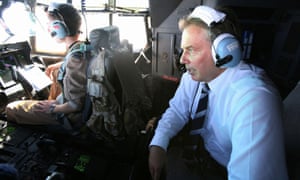 Tony Blair on his way from Baghdad to Basra