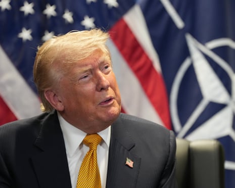 Donald Trump at the Nato meeting.