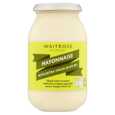 Waitrose Partners Mayonnaise with Extra Virgin Olive 500ml 655320 Background Removed