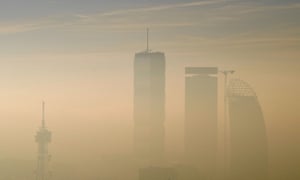 Dense smog in Milan