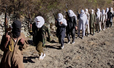 Taliban fighters on a training exercise in 2011.
