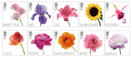 The set of 10 stamps go on general sale from 23 March 