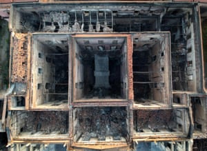 A history vanished … view from above of the burnt-out museum.