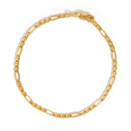 A Missoma Mens Filia Chain Bracelet in gold. It is on a white background