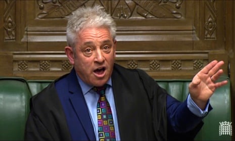 Speaker of the House John Bercow makes his statement.