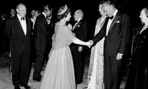 Queen Elizabeth II farewelled by Mr and Mrs Gough Whitlam, 1973.