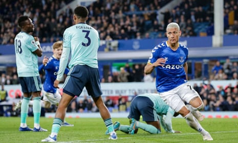 Richarlison Denies Leicester To Earn Late Relief For Everton In Survival Bid Premier League The Guardian