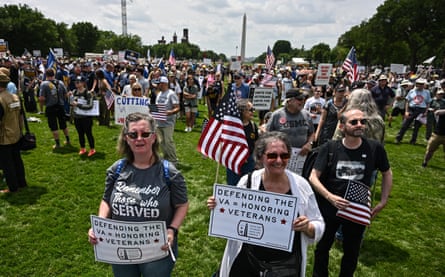 A Unite for Veterans, Unite for America Rally at the National Mall on 6 June 2025 in Washington.