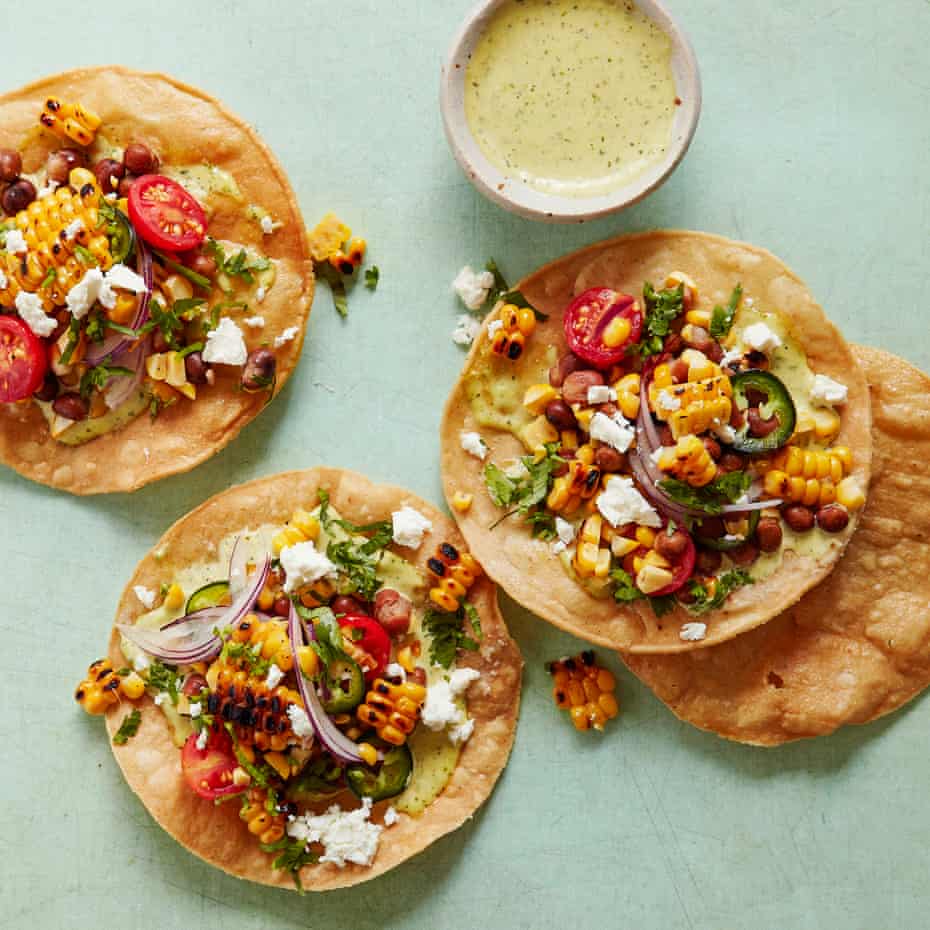 Thomasina Miers Recipe For Charred Corn And Bean Tostadas With Jalapeno Aioli Food The Guardian Thomasina Miers Recipe For Charred Corn And Bean Tostadas With Jalapeno Aioli Food The Guardian
