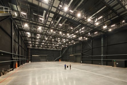 Inside a sound stage at Perth Film Studios