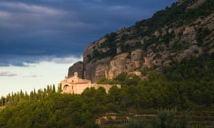 Convent de Sant Salvador at the foot of the mountain of Santa Barbara, Horta de San Juan, Catalonia, Spain.