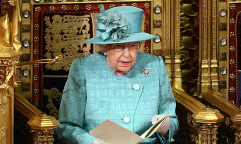 The Queen addressing the House of Lords in 2019. This year’s speech will be a pared-down affair.