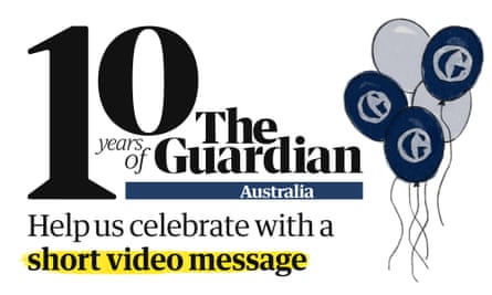 Guardian Australia birthday banner