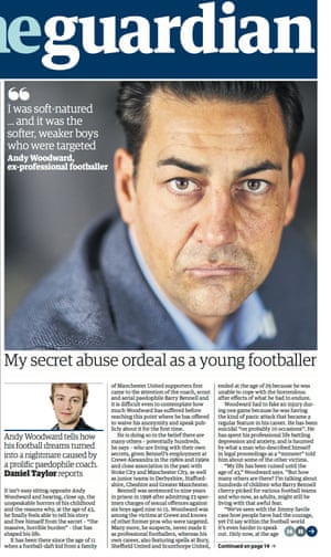 The Guardian’s interview with Andy Woodward, published last week, prompted other former players to contact the police.