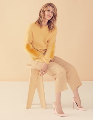 ‘I love playing characters who lead with their desperation and their rage’: Laura Dern wears trousers by Sandro; sweater by Sally La Pointe; shoes by Louboutin; and jewellery by Jennifer Fisher.