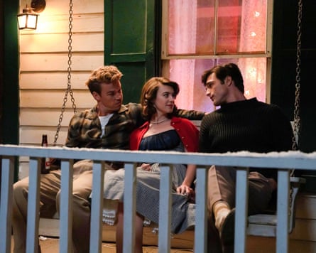 Will Poulter, Daisy Edgar-Jones and Jacob Elordi in On Swift Horses.