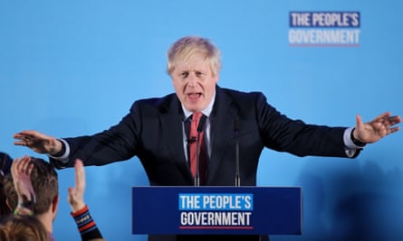 Boris Johnson delivers a victory speech to Tory party members.