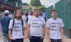 Peng Shuai demonstrators at Wimbledon allege harassment by security staff