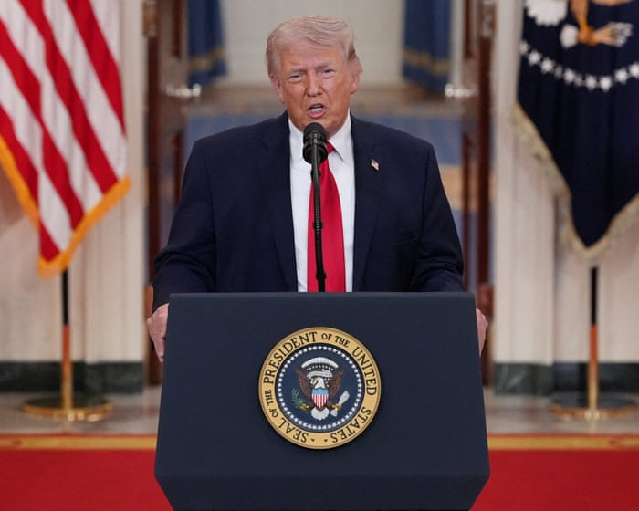Trump claims Iran war ‘nearing completion’ and seeks to justify conflict in prime-time address