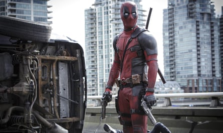 Continuing in potty-mouthed form ... Ryan Reynolds in Deadpool.