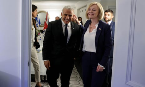 Liz Truss met the Israeli prime minister, Yair Lapid, in New York this month during the UN general assembly.