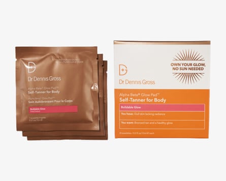 Dr Dennis Gross Alpha Beta Glow Pad Self Tanner for Body, 8 Pack – 120ML
