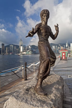 Another riverside tribute: Bruce Lee ripples in Hong Kong in 2009.