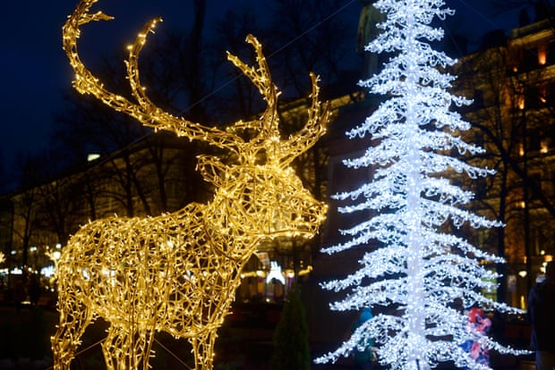Lights fantastic: Christmas decorations in Helsinki, Finland.