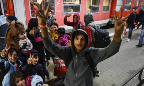 Refugee families arrive in Mannheim last September: ‘If there is another big wave of immigration, there will be a point at which we cannot cope.’