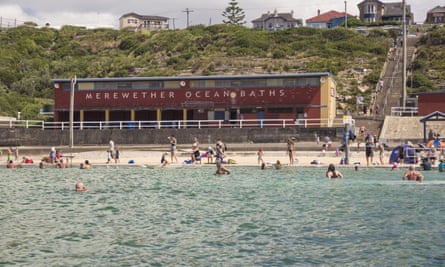 Merewether Ocean Baths is a popular local swimming spot.